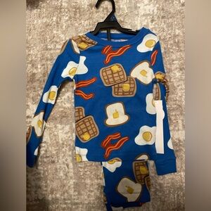 Wonder Nation Blue Breakfast-Themed Kids Pajama Set size 5T-NWT